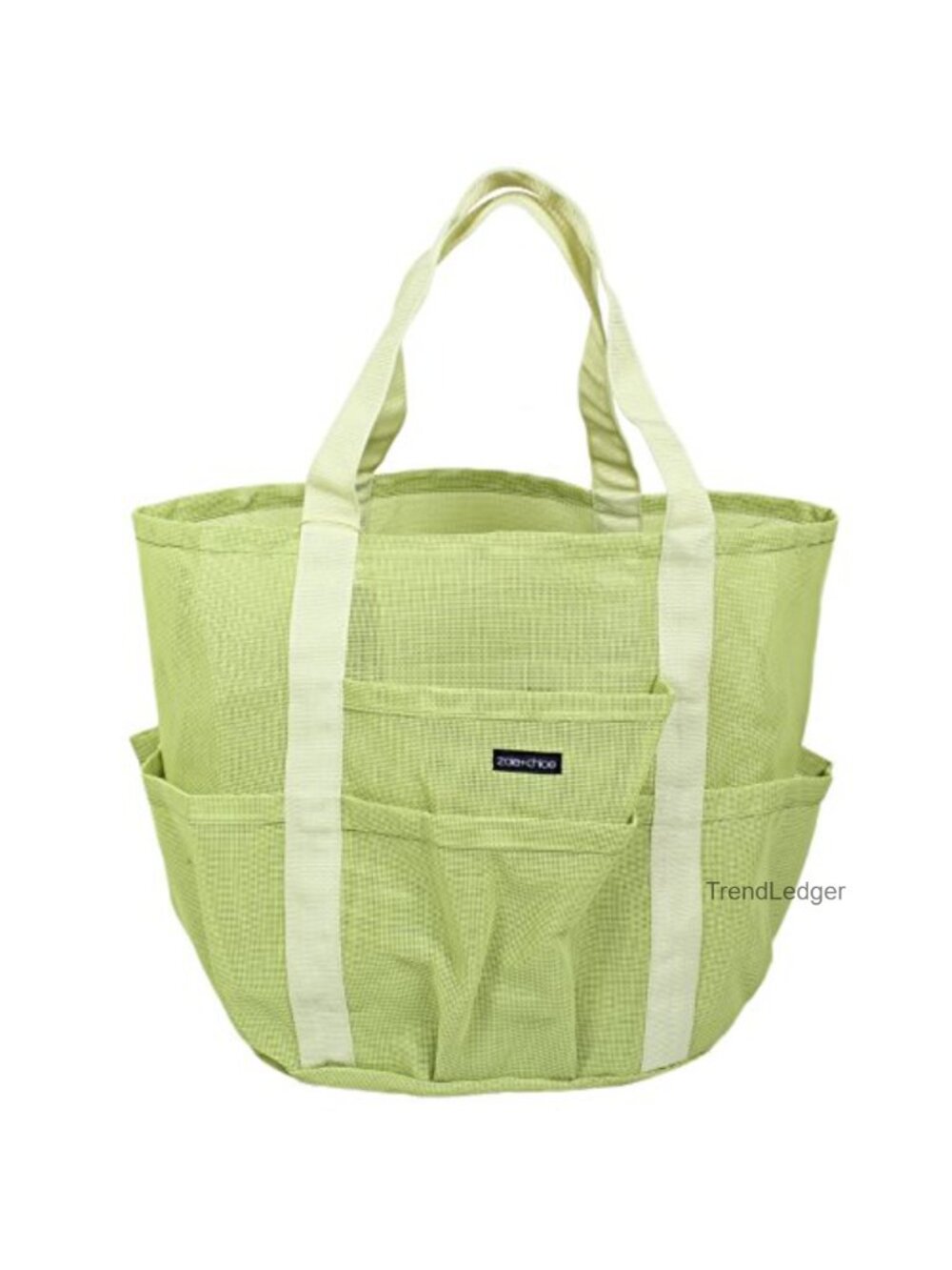 Mesh Beach Tote Bag 8 Pockets Zipper Travel Gym Grocery